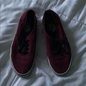 burgundy vans